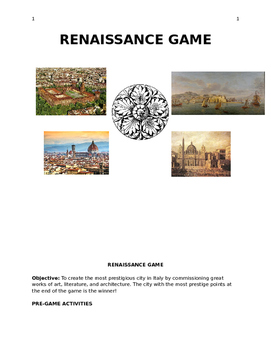 Preview of Renaissance Game