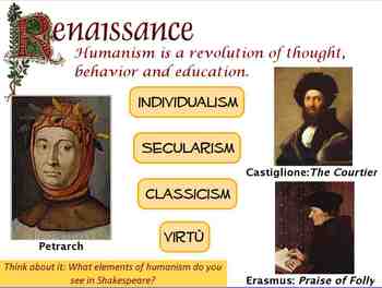 Preview of Renaissance Humanism Flipchart