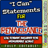 Renaissance "I Can" Statements & Learning Goals! Log & Mea