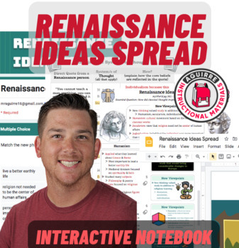 Preview of Renaissance Ideas Spread - Humanism, Secularism, Individualism - Presentation+