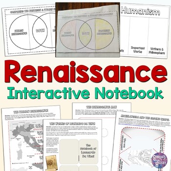 Preview of Renaissance Interactive Notebook: Art, Literature, Humanism & Rrading Activities