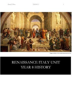 Preview of Renaissance Italy Unit