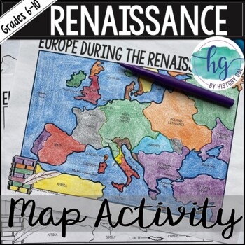 Preview of Renaissance Map Activity (Print and Digital)