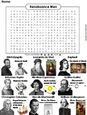 Renaissance Men Activity: Word Search Worksheet (Leonardo 