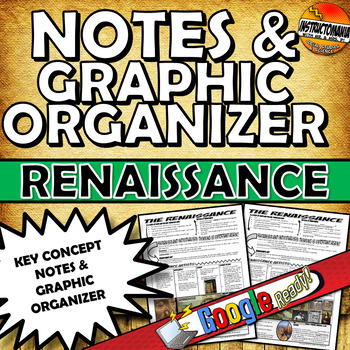 Preview of Renaissance One Pager Outline Notes and Fill-in-the-blank Graphic Organizer