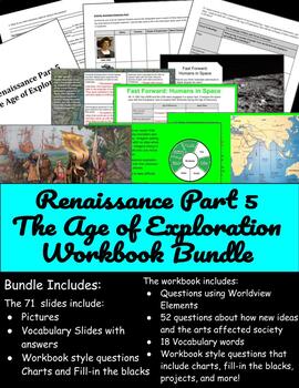 Preview of Renaissance Part 5 - The Age of Exploration - Workbook Bundle