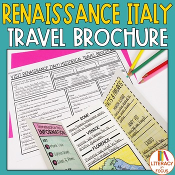 Preview of Renaissance Project | Travel Brochure | Google Classroom | Printable & Digital
