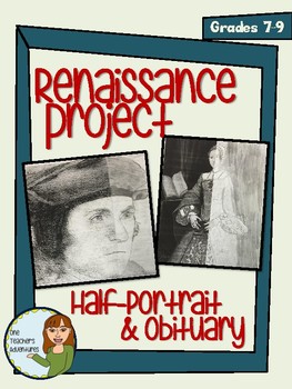 Preview of Renaissance Project!  Important People of the Renaissance Portrait and Obituary