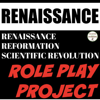 Preview of Renaissance Project Research and Role Play