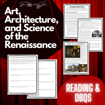 Preview of Renaissance Reading and Questions (Art, Architecture, and Science) Great for sub