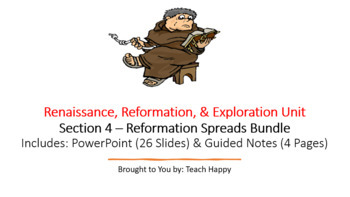 Preview of Renaissance, Reformation, & Exploration - Section 4 - Reformation Spreads Bundle