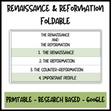 Renaissance & Reformation Foldable