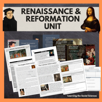 Preview of Renaissance & Reformation Unit: Print & Digital - Numerous Activities & Items