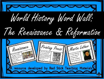 Preview of Renaissance & Reformation Word Wall