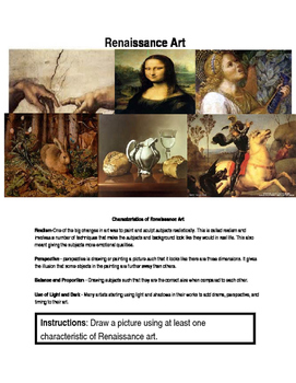 Renaissance Stations by Oliver's Higher Level Thinking Resources