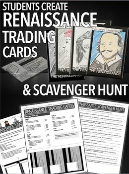 Preview of Renaissance Trading Card Project & Scavenger Hunt
