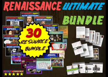 Preview of Renaissance Ultimate Bundle: 30 PPTs, primary sources, games, handouts, & more