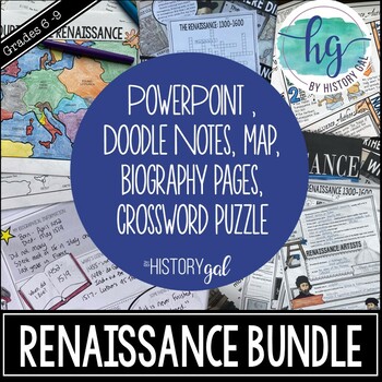 Preview of Renaissance Unit Bundle with Lessons, Activities, Doodle Notes, PowerPoints