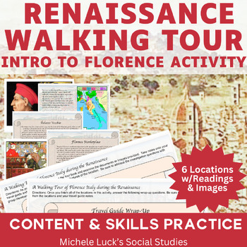 Renaissance Walking Tour or Gallery Walk of Florence Italy Centers Activity