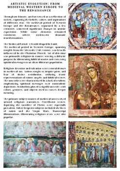 Preview of Renaissance and Medieval Art Styles (English and Spanish) Reading Comprehension