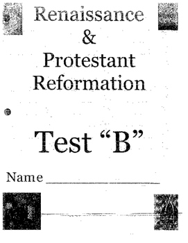 Preview of Renaissance and Protestant Reformation Test