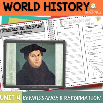 Renaissance and Reformation Interactive Notebook Complete Unit by Leah ...