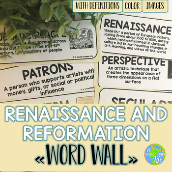 Preview of Renaissance and Reformation Word Wall BUNDLE