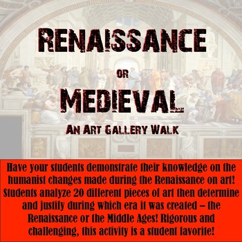 Preview of Renaissance versus Medieval Art - A Gallery Walk!