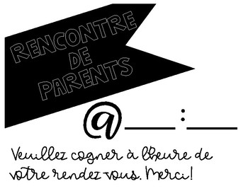 Preview of Rencontres de Parents/ Parent-Teacher Interview Ballot