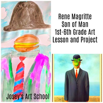 Preview of Rene Magritte Art Lesson Son of Man 1st 2nd 3rd 4th Grade Writing Activity