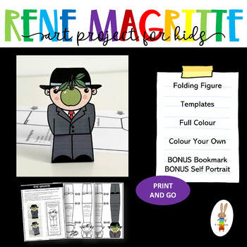 Preview of Rene Magritte Printable Paper Figure