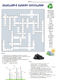 Renewable Energy Crossword Puzzle with Answer Key