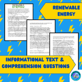 Renewable Energy Informational Text w/Questions