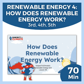 Preview of Renewable Energy Lesson | Project & Vocab Cards | Free