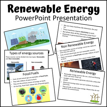 Renewable Energy PowerPoint Presentation Science Distance Learning