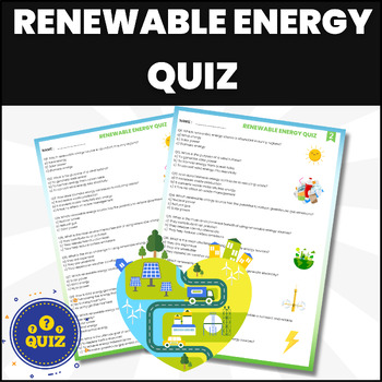 Preview of Renewable Energy Quiz |  Environment Awareness Quiz