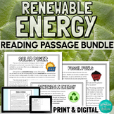 Renewable Energy Reading Comprehension Passages Bundle PRI