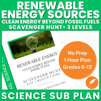 Preview of Renewable Energy Sources: Clean Energy Fossil Fuels (No Prep) Scavenger Hunt