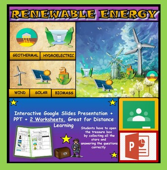 Preview of Renewable Energy Sources: Interactive Google Slides + PPT + 2 Worksheets