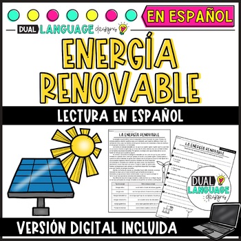 Preview of Renewable Energy Spanish Reading Comprehension | Energía renovable