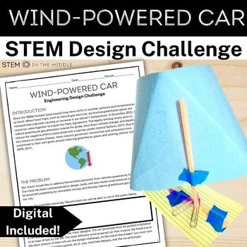 Preview of Renewable Energy Wind Power Car Earth Day STEM Activities for Middle School