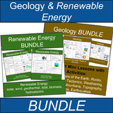 Renewable Energy Worksheets and Geology FUN Science BUNDLE