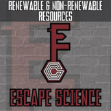 Renewable & Non-Renewable Resources Escape Room Game Activity