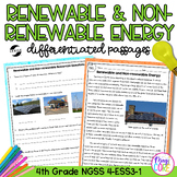 Renewable and Non-renewable Energy NGSS 4-ESS3-1 Science D
