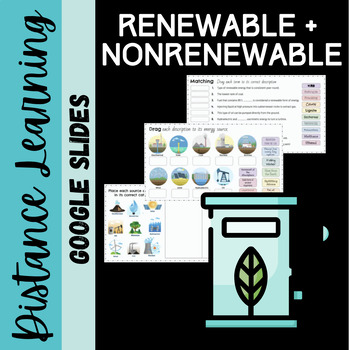 Preview of Renewable and Nonrenewable Energy: Distance Learning Activity