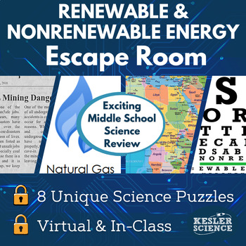 Preview of Renewable and Nonrenewable Energy Escape Room