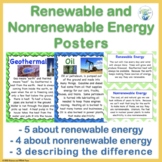 Renewable and Nonrenewable Energy Posters for NGSS