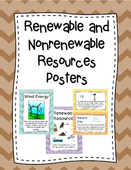 Renewable and Nonrenewable Energy Posters by The Teaching Chick | TpT