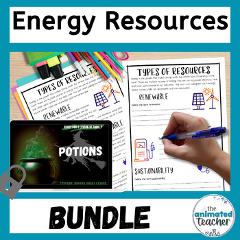 Preview of Renewable and Nonrenewable Energy Resources Activity Bundle Science