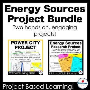 Preview of Renewable and Nonrenewable Energy Sources Project Bundle